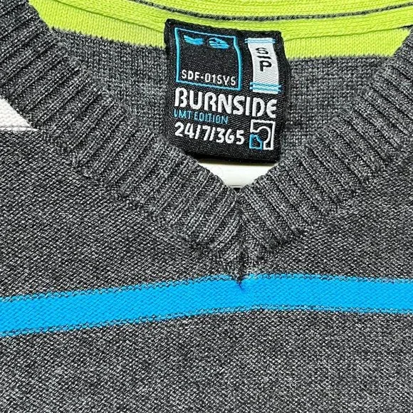 BURNSIDE Ldt Edition Men's V-Neck Sweater Size S - Picture 3 of 8